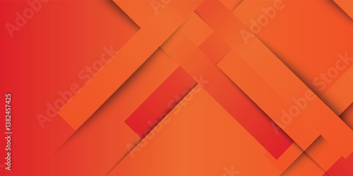 shining banner background and layer elements vector for presentation. abstract geometric. orange gradient. Memphis. graceful. modern style.