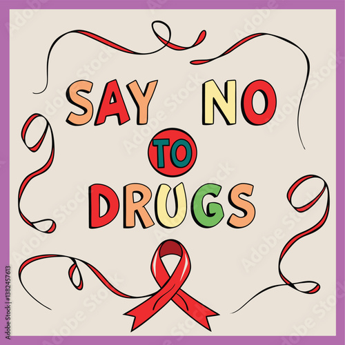 Bold Anti-Drug Day Poster Design.