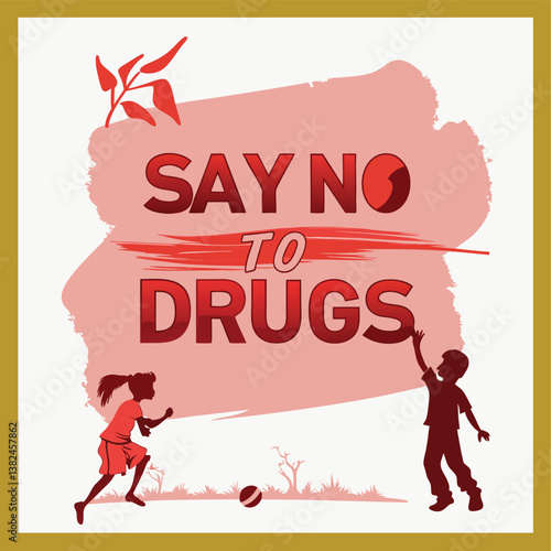 Bold Anti-Drug Day Poster Design.