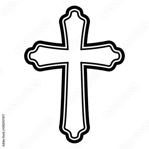 Stylized black outlined Chr...