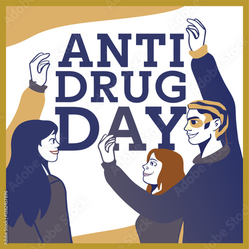 Bold Anti-Drug Day Poster Design.
