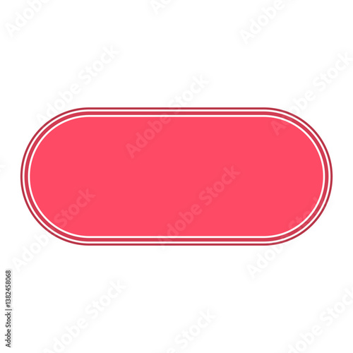 Stylized retro rounded pill...
