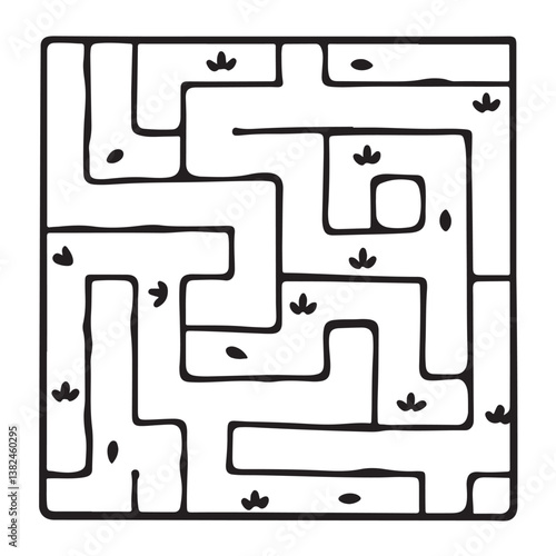 Comfy patterns coloring page, bold and easy coloring book page, patterns, mandala, flowers, floral, animals, vector illustration, line art, black and white, victor art, illustration