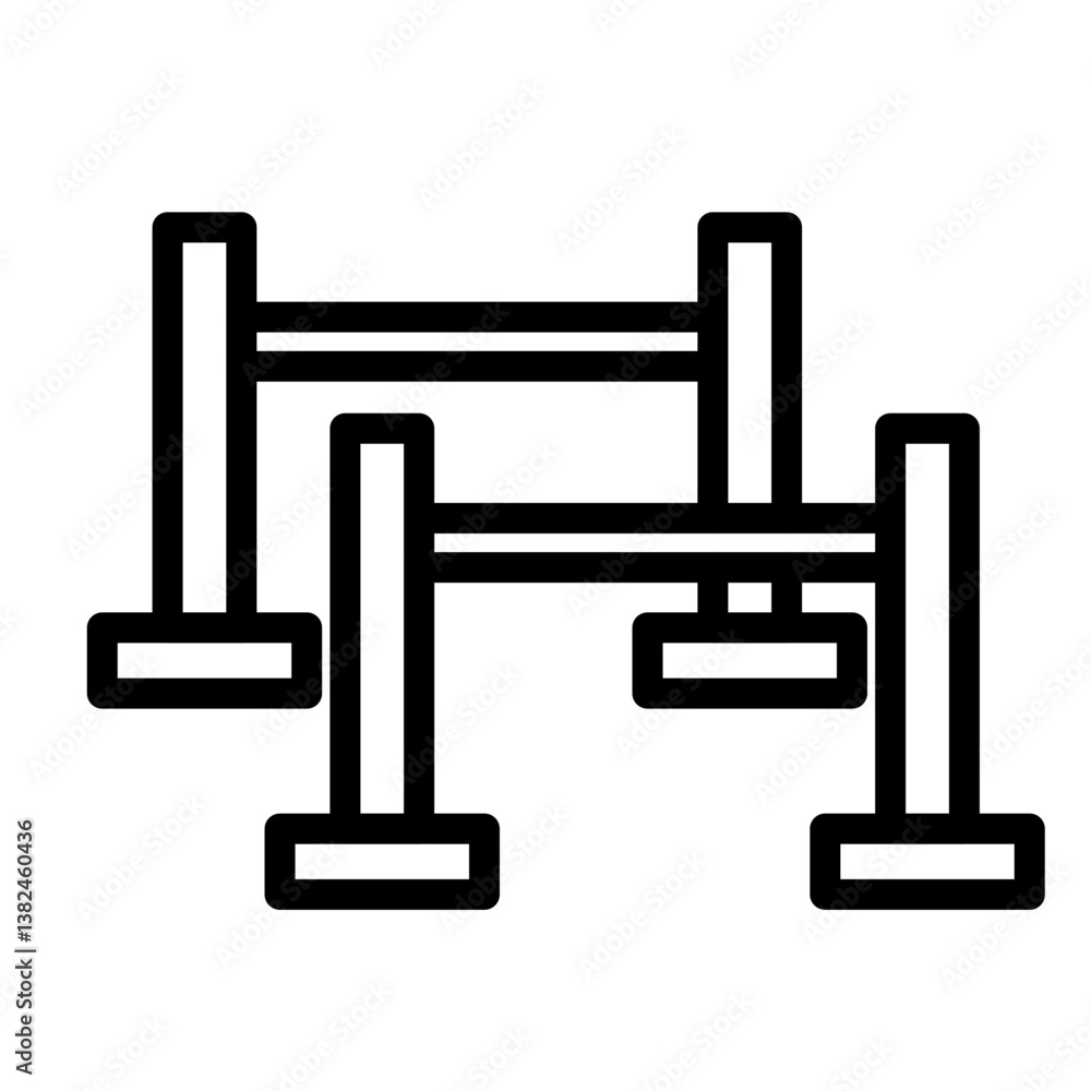Parallel Bars Vector Line Icon Design Parallel Bars Vector Line Icon Design