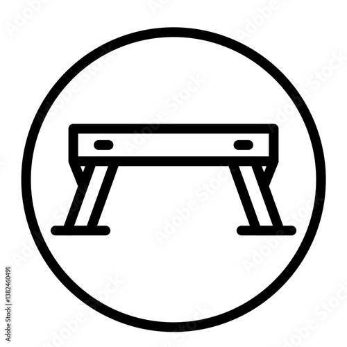Balance Beam Vector Line Icon Design