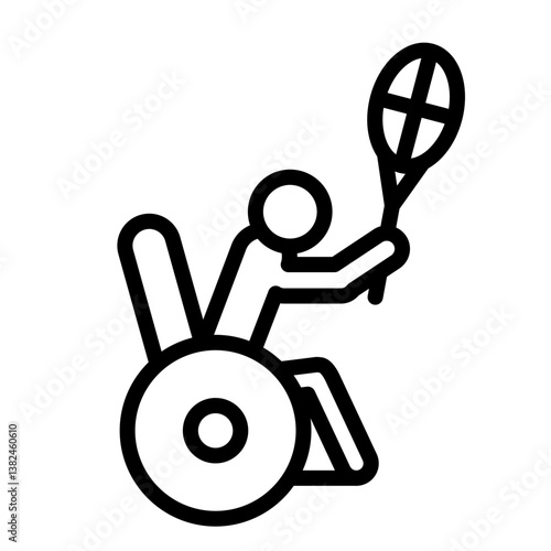 Paralympics Vector Line Icon Design