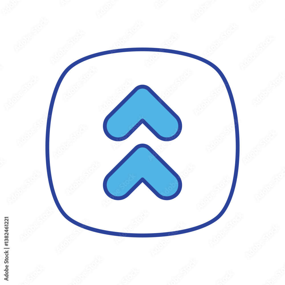 Arrow Up icon isolated on a white background. Vector illustration. Arrow Up icon isolated on a white background. Vector illustration.