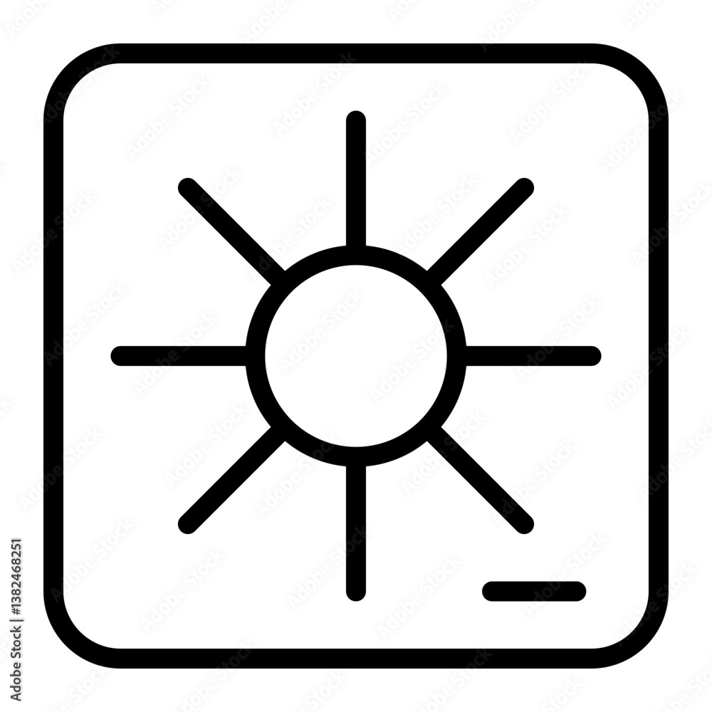 Obraz premium CPU Fan Vector Line Icon Design