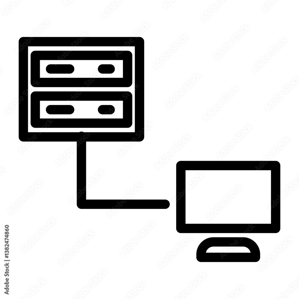 server Line Icon server Line Icon