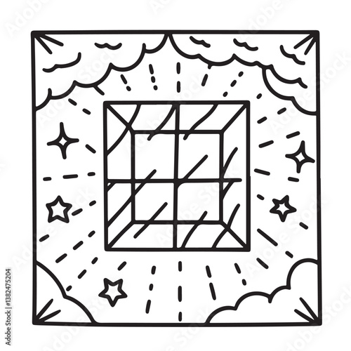 Comfy patterns coloring page, bold and easy coloring book page, patterns, mandala, flowers, floral, animals, vector illustration, line art, black and white, victor art, illustration