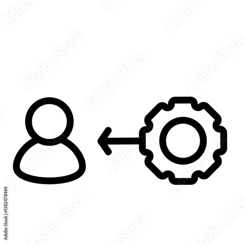 Workload Distribution Vector Line Icon Design