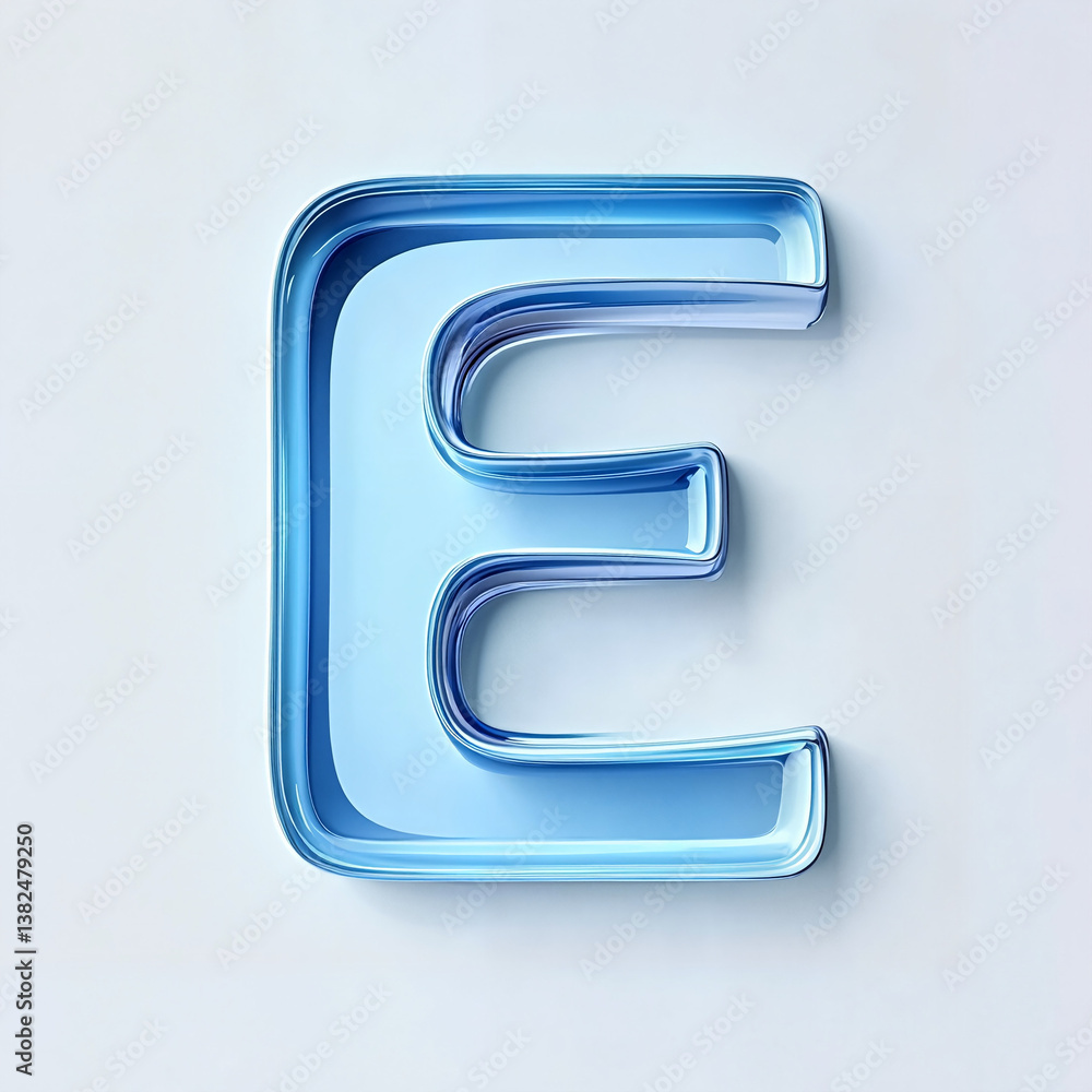 3d letter E 3d letter E
