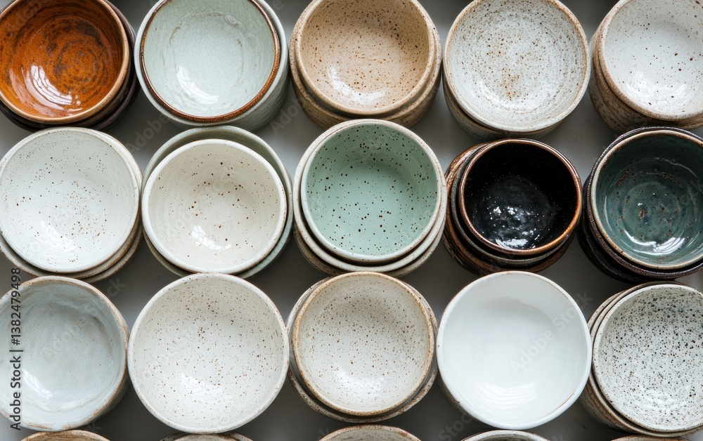 Speckled Ceramic Bowls in Earth Tones Speckled Ceramic Bowls in Earth Tones
