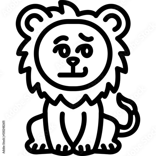 Smirk Lion Icon
