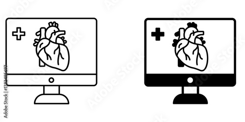   Cardiologist    Icon Line & Glyph Style