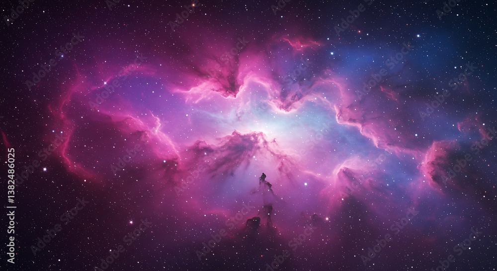Fototapeta premium Cosmic Rose Bloom AI Generated