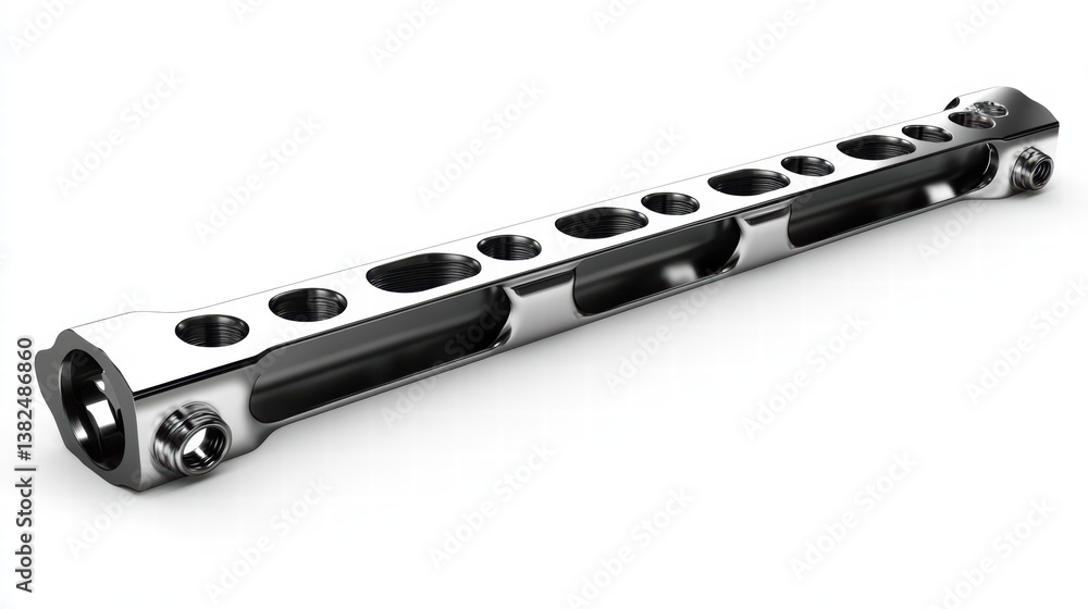 Innovative Orthopedic Implant: A detailed and refined view of a state-of-the-art surgical implant, symbolizing precision, technological advancement, and the possibilities of modern medicine. Innovative Orthopedic Implant: A detailed and refined view of a state-of-the-art surgical implant, symbolizing precision, technological advancement, and the possibilities of modern medicine.