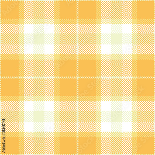 Elegant Sandy ecru & Dark butterscotch Seamless Tartan Fabric Design