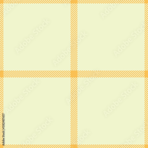 Neon butterscotch Seamless Tartan with Classic ecru accents Fabric Design