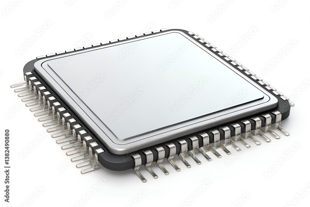computer processor isolated on white background computer processor isolated on white background