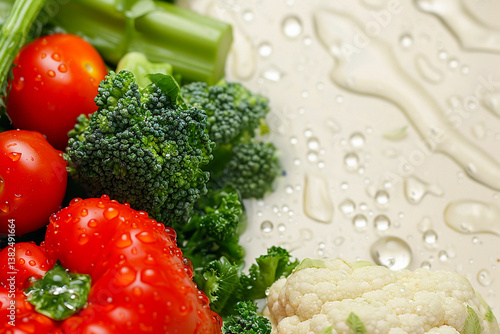 fresh vegetables on a white background