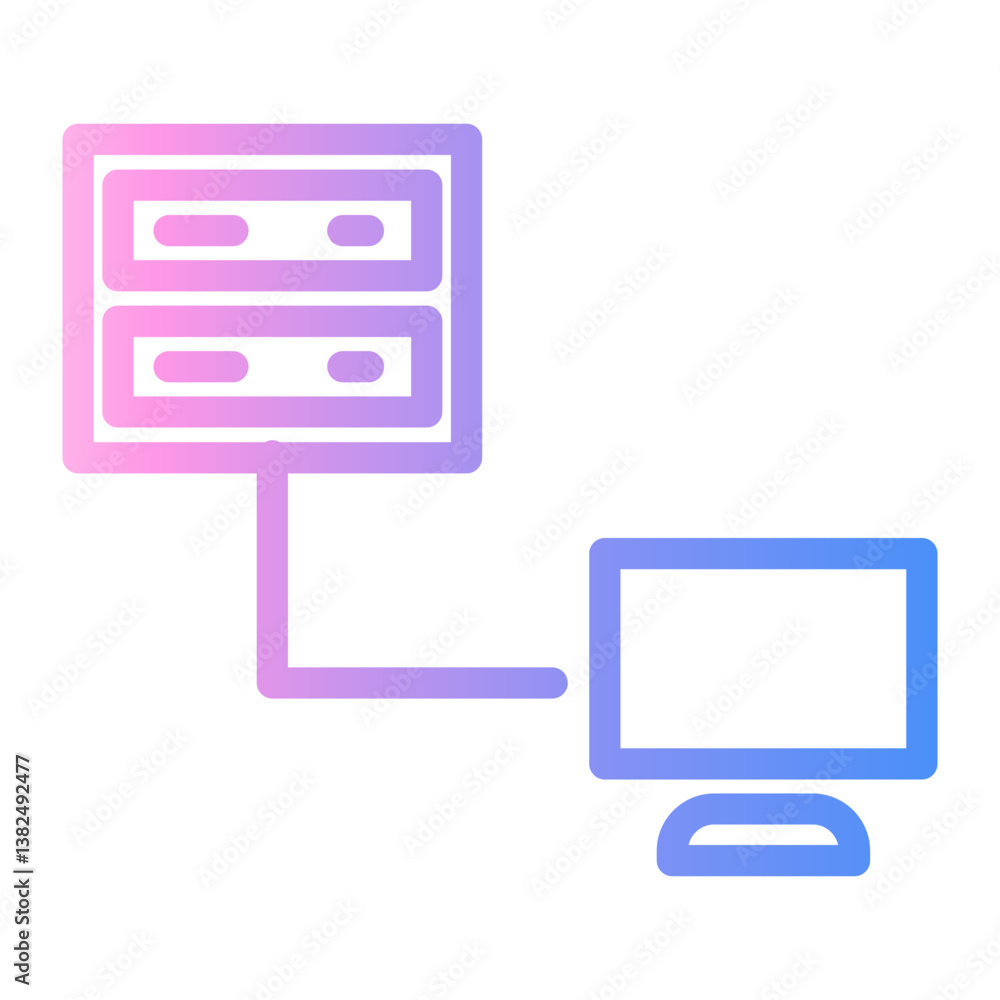 server Line Gradient Icon server Line Gradient Icon