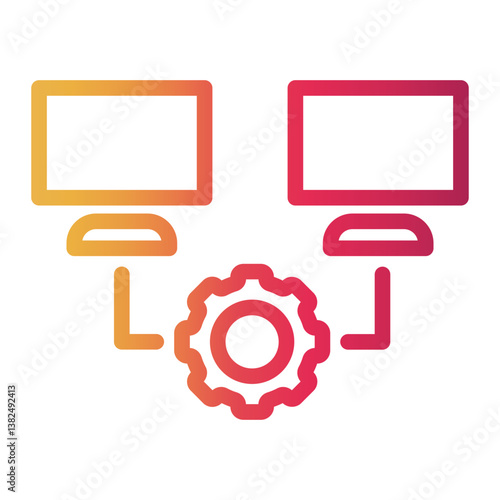 network Line Gradient Icon