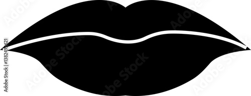 women's lips silhouettes vector icons, lip logo design. Sexy female lips symbols. Modern pop art style, Simple flat vector design isolated on transparent background, expressing different emotions,