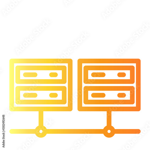 virtualization Line Gradient Icon