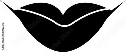 women's lips silhouettes vector icons, lip logo design. Sexy female lips symbols. Modern pop art style, Simple flat vector design isolated on transparent background, expressing different emotions,