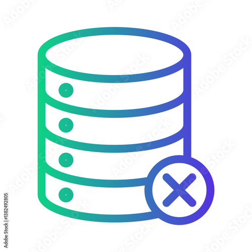 delete Line Gradient Icon