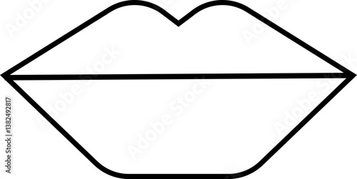 women's lips silhouettes vector icons, lip logo design. Sexy female lips symbols. Modern pop art style, Simple flat vector design isolated on transparent background, expressing different emotions,