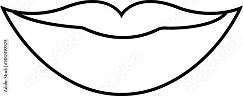 women's lips silhouettes vector icons, lip logo design. Sexy female lips symbols. Modern pop art style, Simple flat vector design isolated on transparent background, expressing different emotions,