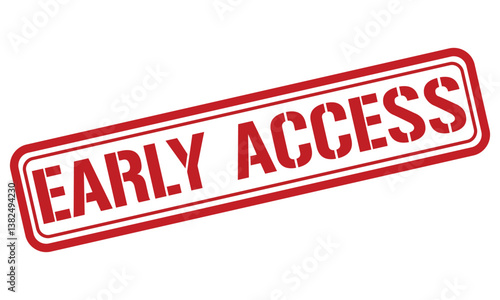 EARLY ACCESS red stamp text vector, rubber stamp
