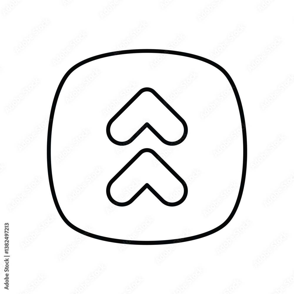 Arrow Up icon isolated on a white background. Vector illustration. Arrow Up icon isolated on a white background. Vector illustration.