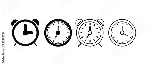 clock icon set vector 
