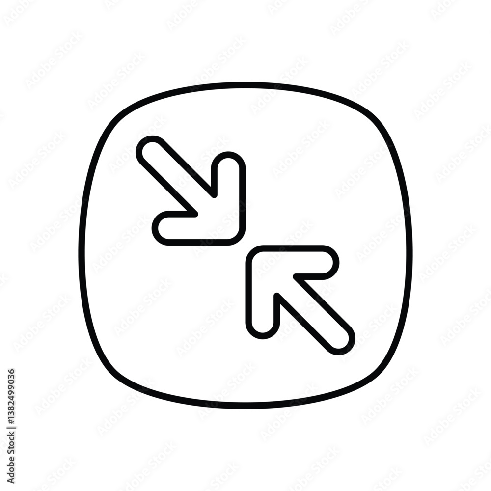 Minimize icon isolated on a white background. Vector illustration. Minimize icon isolated on a white background. Vector illustration.