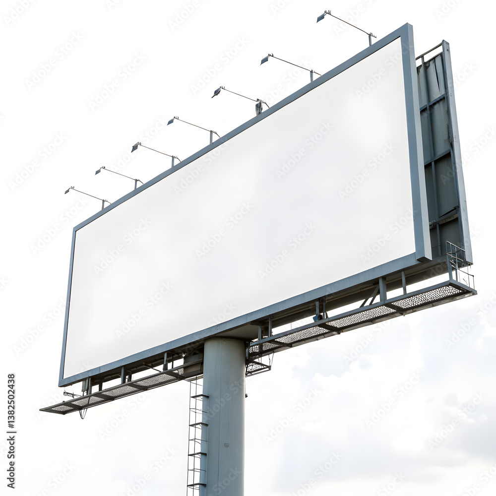 Obraz premium Blank billboard with stand on the road