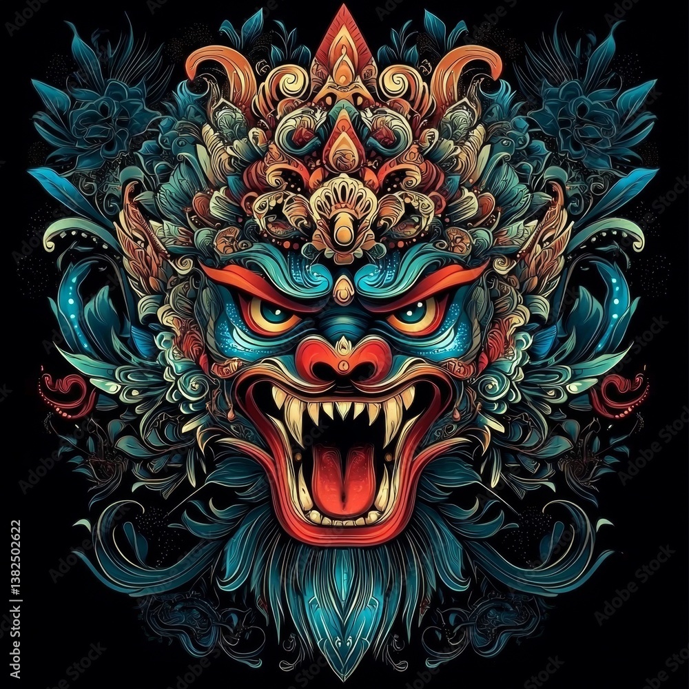 Fototapeta premium Discovering Barong: The Mystical Creature of Bali