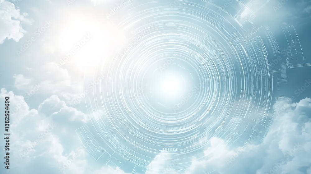 Digital portal in a bright sky swirling light and data streams ethereal cloudscape serene and hopeful peaceful digital art futuristic Digital portal in a bright sky swirling light and data streams ethereal cloudscape serene and hopeful peaceful digital art futuristic