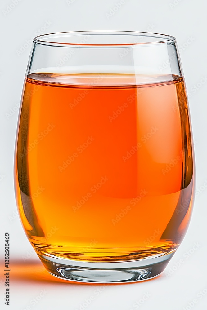 Iced Tea in a Glass with Condensation on White Background Iced Tea in a Glass with Condensation on White Background