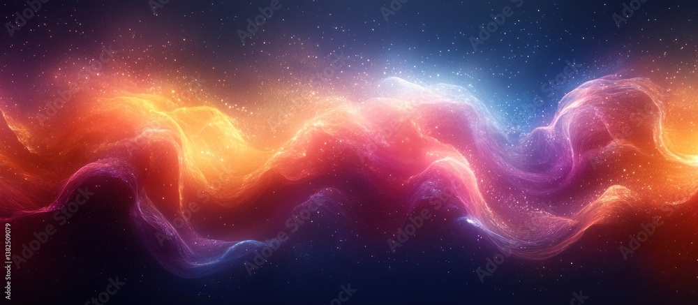 Fototapeta premium Cosmic Nebula: A Symphony of Colors