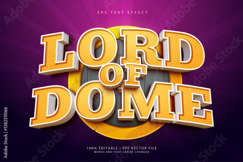 Lord of Dome Game 3D Editable Text Effect Style