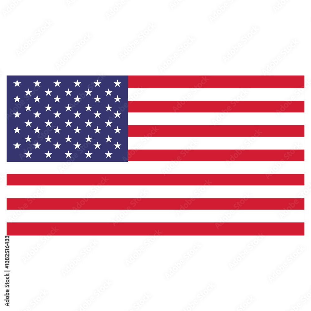 Naklejka premium American flag vector illustration. flag vector icon