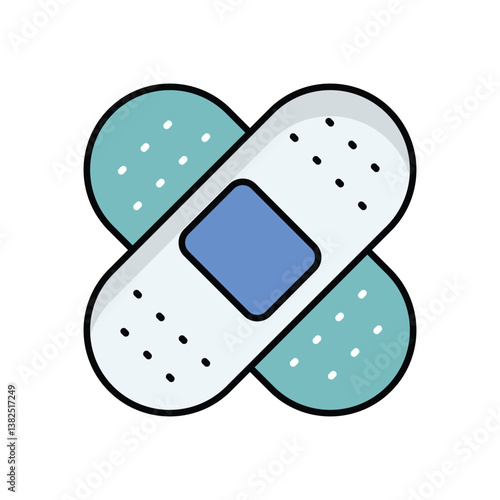 Bandage icon isolated on a white background. Vector illustration.