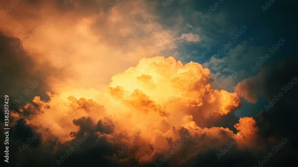 Dramatic cloudscape, sunset, stormy sky, for use in nature, or spirituality, background, or artwork Dramatic cloudscape, sunset, stormy sky, for use in nature, or spirituality, background, or artwork