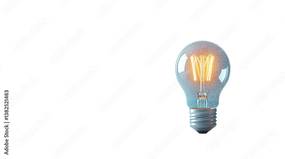 A single glowing incandescent lightbulb against a plain white background symbolizing innovation creativity and the power of ideas to illuminate the world A single glowing incandescent lightbulb against a plain white background symbolizing innovation creativity and the power of ideas to illuminate the world