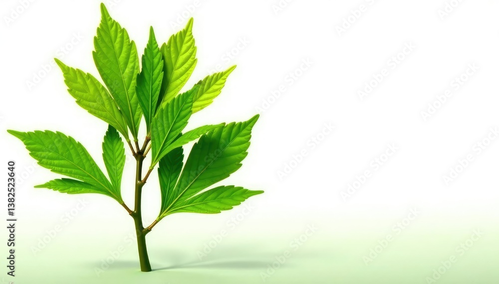 Isolated sapling, vibrant green leaves, clean background, sapling, forest, growth Isolated sapling, vibrant green leaves, clean background, sapling, forest, growth