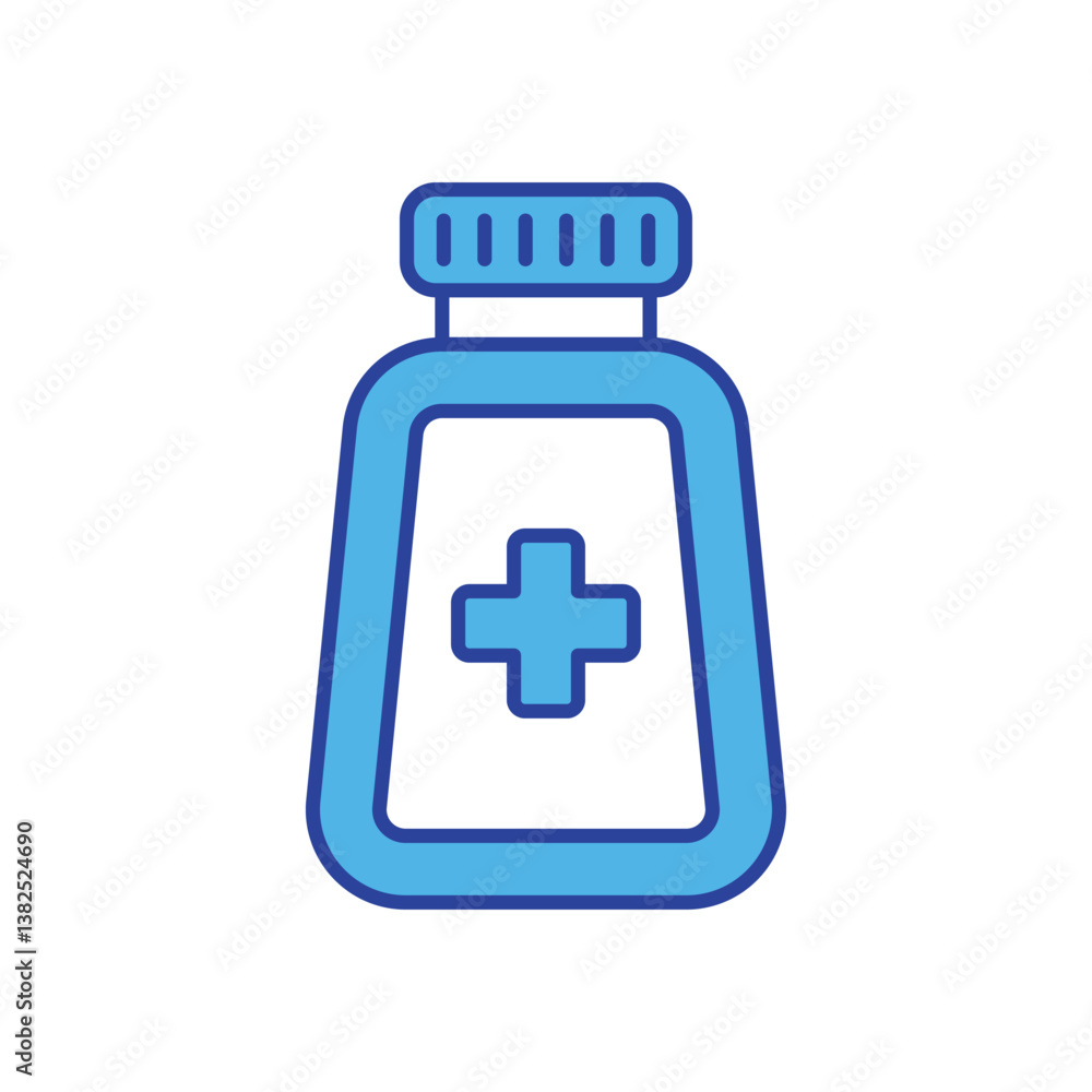Obraz premium Medicine Bottle icon isolated on a white background. Vector illustration.