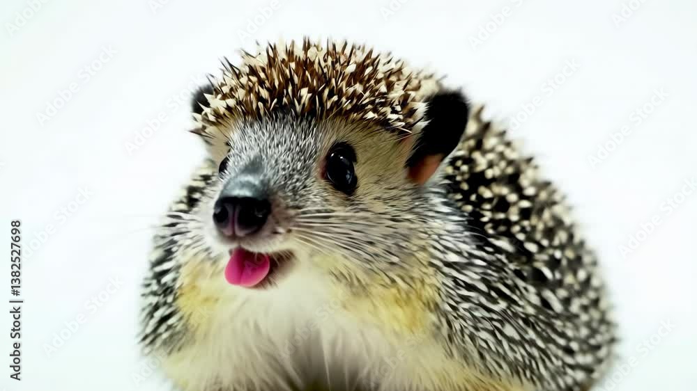Happy Hedgehog Portrait: A close-up portrait of a charming hedgehog, showcasing its adorable features and lively expression, evokes a sense of playfulness and curiosity. Happy Hedgehog Portrait: A close-up portrait of a charming hedgehog, showcasing its adorable features and lively expression, evokes a sense of playfulness and curiosity.